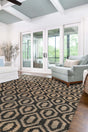 Black 5' 1 x 8' Chindi Jute Rectangle Rug