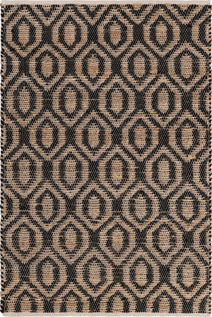 Black 4' 1 x 6' 1 Chindi Jute Rectangle Rug