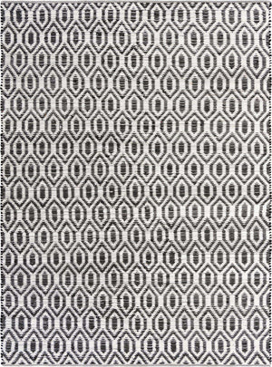 Black and White 10' x 14' 1 Chindi Jute Rectangle Rug