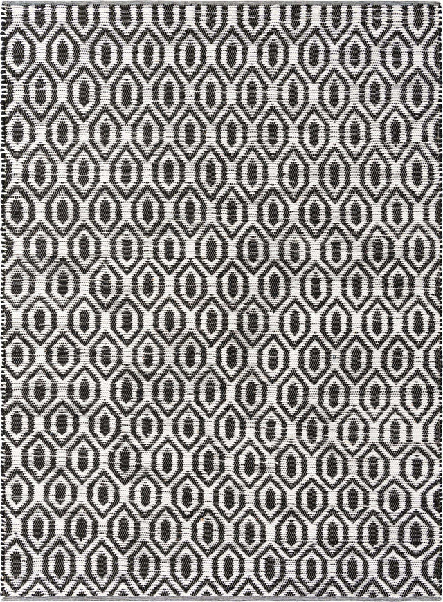 Black and White 9' x 12' Chindi Jute Rectangle Rug