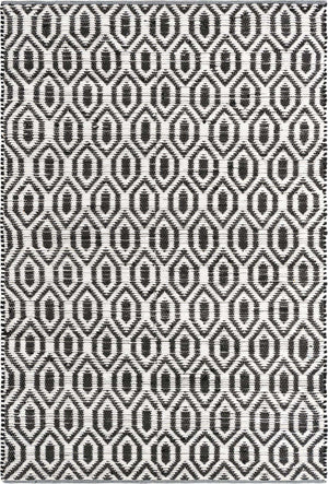 Black and White 7' 1 x 10' Chindi Jute Rectangle Rug