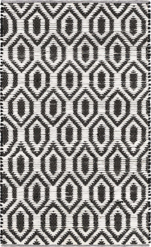 Black and White 4' 1 x 6' 1 Chindi Jute Rectangle Rug