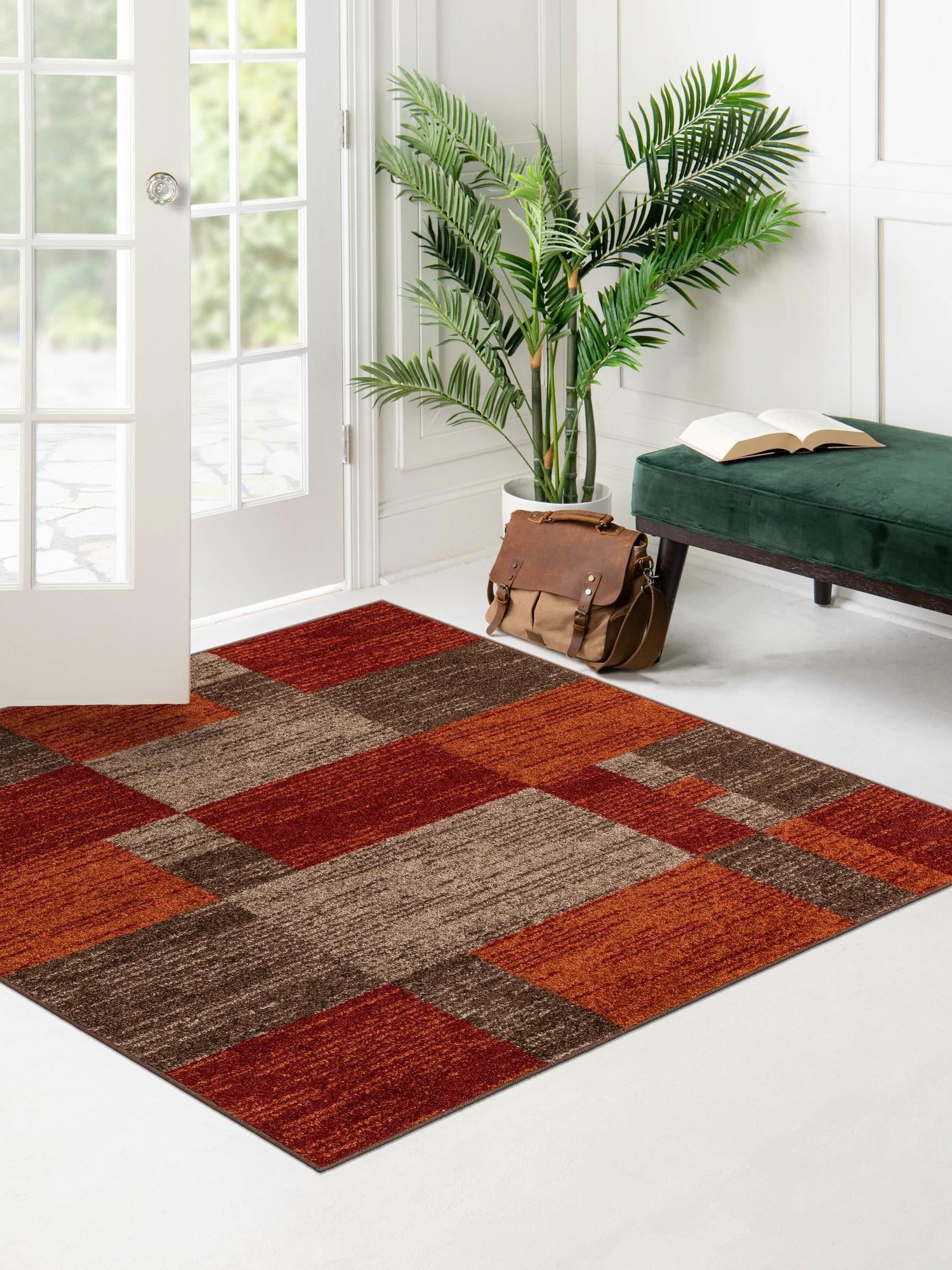 Multicolor 7' 10 x 7' 10 Autumn Square Area Rug 100% Polypropylene Durable Jute Backing Living Dining Room Bedroom Office Modern Decor Carpet for Sale at Rug Engine