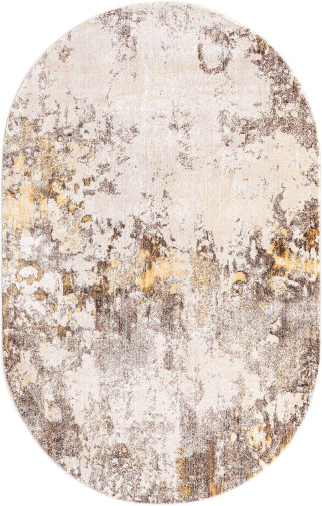Ivory Beige 7' 11 x 10' Helios Oval Area Rug 100% Polypropylene (Space-Dyed Yarn) Easy Clean With Cotton Backing Contemporary Carpet for Sale at Rug Engine