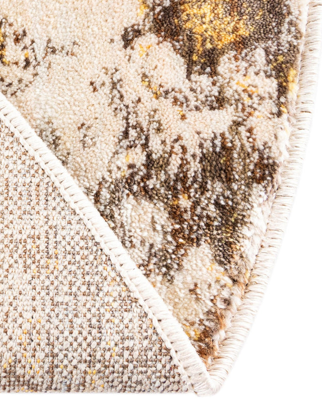Ivory Beige 5' x 8' Helios Oval Area Rug 100% Polypropylene (Space-Dyed Yarn) Easy Clean With Cotton Backing Contemporary Carpet for Sale at Rug Engine