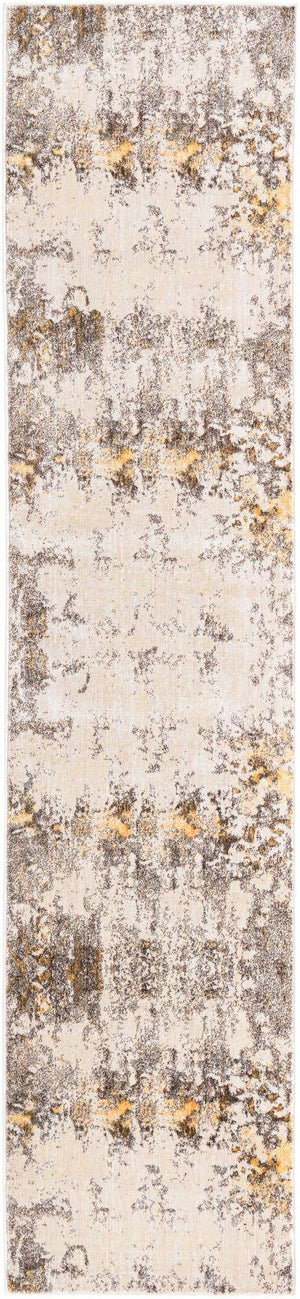 Ivory Beige 2' 7 x 12' Helios Runner Area Rug 100% Polypropylene (Space-Dyed Yarn) Easy Clean With Cotton Backing Contemporary Carpet for Sale at Rug Engine