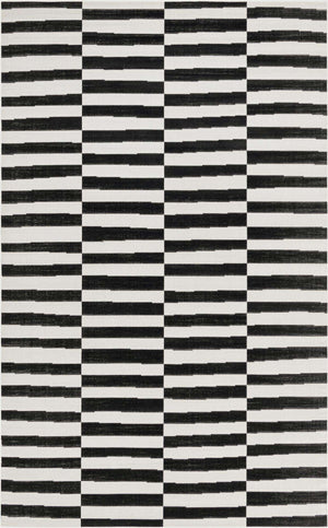 Black 3' 3 x 5' 3 Williamsburg Rectangle Area Rug 100% Polypropylene With Cotton Backing Durable Easy Clean Stain Resistant Carpet for Sale at Rug Engine