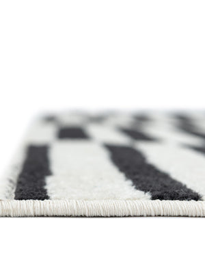 Black 5' x 5' Williamsburg Octagon Area Rug 100% Polypropylene With Cotton Backing Durable Easy Clean Stain Resistant Carpet for Sale at Rug Engine