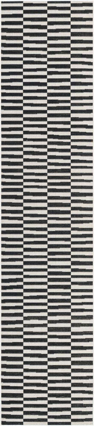 Black 2' 7 x 12' Williamsburg Runner Area Rug 100% Polypropylene With Cotton Backing Durable Easy Clean Stain Resistant Carpet for Sale at Rug Engine