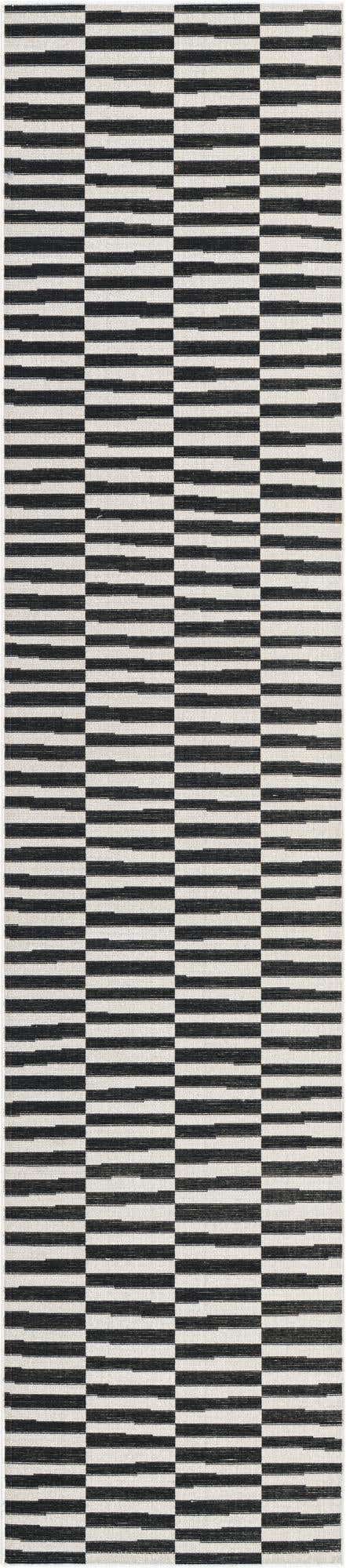 Black 2' 7 x 12' Williamsburg Runner Area Rug
