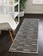 Black 2' x 6' Williamsburg Runner Area Rug 100% Polypropylene With Cotton Backing Durable Easy Clean Stain Resistant Carpet for Sale at Rug Engine