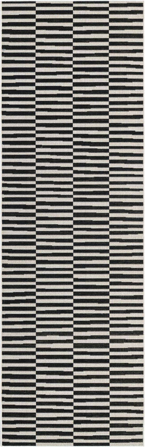 Black 2' x 6' Williamsburg Runner Area Rug 100% Polypropylene With Cotton Backing Durable Easy Clean Stain Resistant Carpet for Sale at Rug Engine