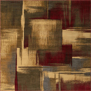 Multicolor 7' 10 x 7' 10 Barista Square Area Rug 100% Polypropylene Abstract Modern Geometric Carpet for Living Room Dining Office Dorm Room Decor for Sale at Rug Engine