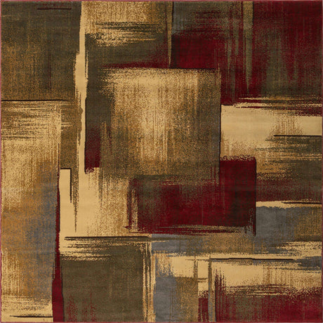 Multicolor 7' 10 x 7' 10 Barista Square Area Rug 100% Polypropylene Abstract Modern Geometric Carpet for Living Room Dining Office Dorm Room Decor for Sale at Rug Engine
