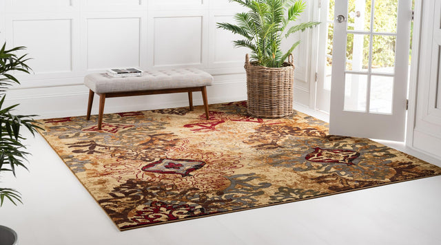 Beige 7' 10 x 7' 10 Barista Square Area Rug 100% Polypropylene Abstract Modern Geometric Carpet for Living Room Dining Office Dorm Room Decor for Sale at Rug Engine