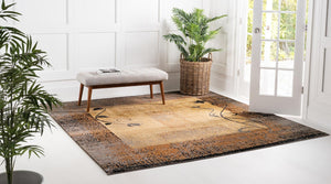 Beige 10' x 10' Barista Square Area Rug 100% Polypropylene Abstract Modern Geometric Carpet for Living Room Dining Office Dorm Room Decor for Sale at Rug Engine