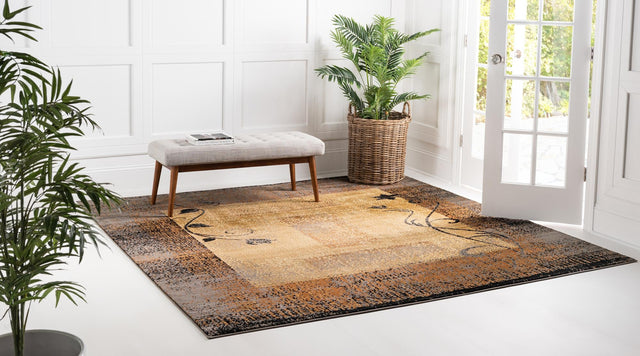 Beige 10' x 10' Barista Square Area Rug 100% Polypropylene Abstract Modern Geometric Carpet for Living Room Dining Office Dorm Room Decor for Sale at Rug Engine
