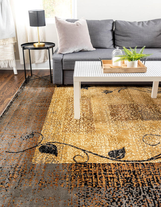 Beige 10' x 10' Barista Square Area Rug 100% Polypropylene Abstract Modern Geometric Carpet for Living Room Dining Office Dorm Room Decor for Sale at Rug Engine