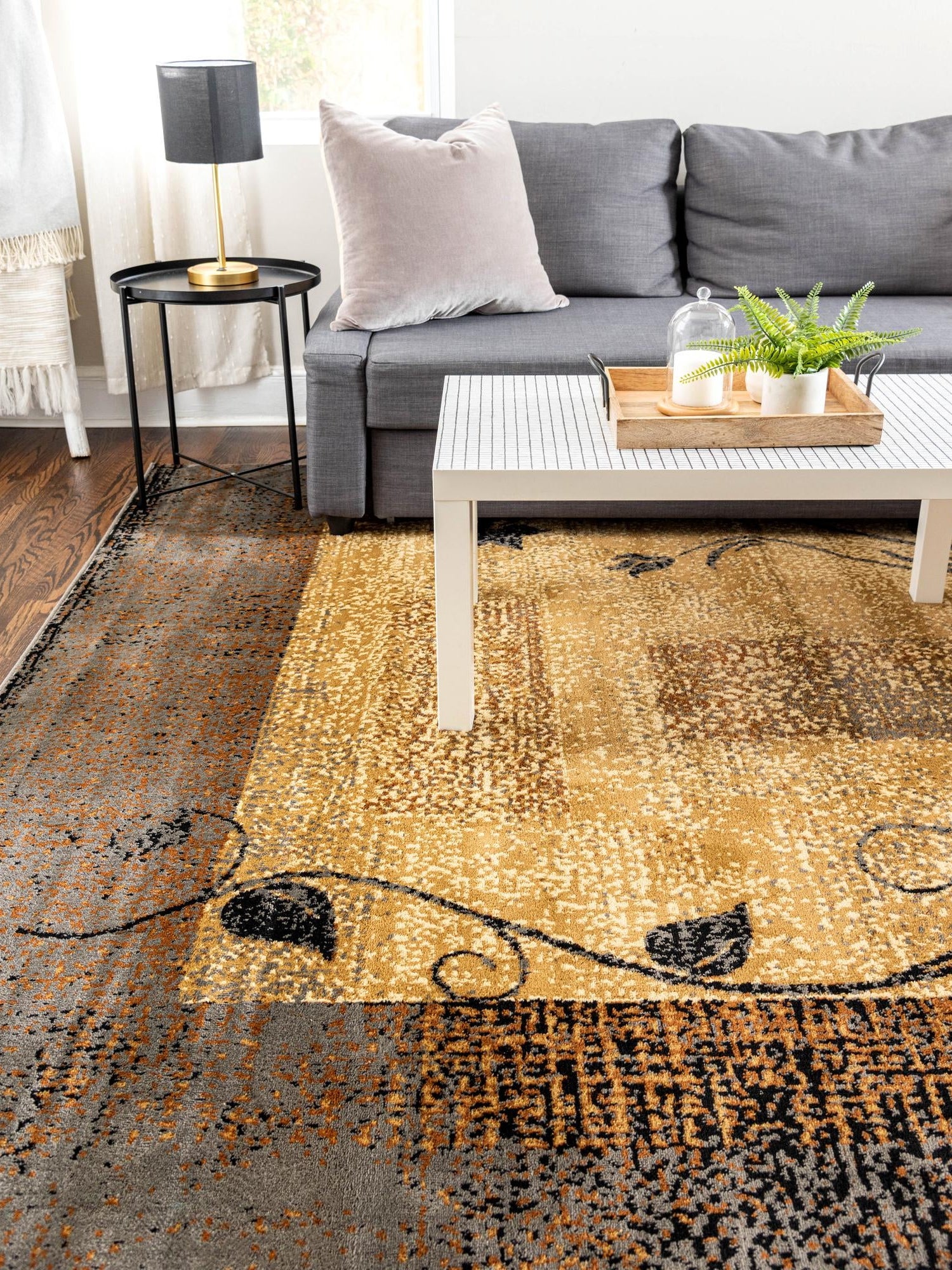 Beige 7' 1 x 7' 1 Barista Square Area Rug 100% Polypropylene Abstract Modern Geometric Carpet for Living Room Dining Office Dorm Room Decor for Sale at Rug Engine
