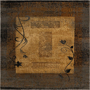 Beige 7' 10 x 7' 10 Barista Square Area Rug 100% Polypropylene Abstract Modern Geometric Carpet for Living Room Dining Office Dorm Room Decor for Sale at Rug Engine