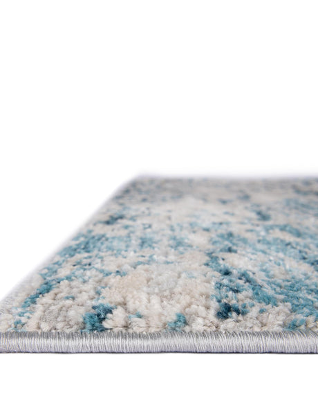 Blue 7' x 7' Oasis Octagon Area Rug 65% Polypropylene & 35% Polyester Contemporary Carpet for Living Rooms, Bedroom, Kitchen, Dining, Office for Sale at Rug Engine
