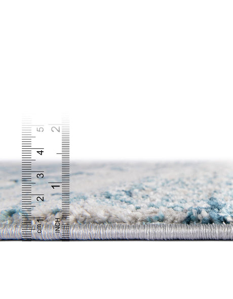 Blue 10' x 14' 1 Oasis Rectangle Area Rug 65% Polypropylene & 35% Polyester Contemporary Carpet for Living Rooms, Bedroom, Kitchen, Dining, Office for Sale at Rug Engine