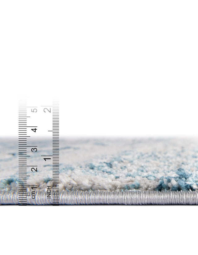 Blue 6' x 9' Oasis Rectangle Area Rug 65% Polypropylene & 35% Polyester Contemporary Carpet for Living Rooms, Bedroom, Kitchen, Dining, Office for Sale at Rug Engine