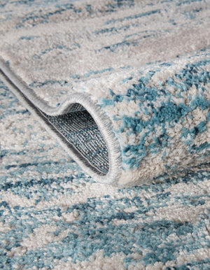 Blue 4' x 6' Oasis Rectangle Area Rug 65% Polypropylene & 35% Polyester Contemporary Carpet for Living Rooms, Bedroom, Kitchen, Dining, Office for Sale at Rug Engine