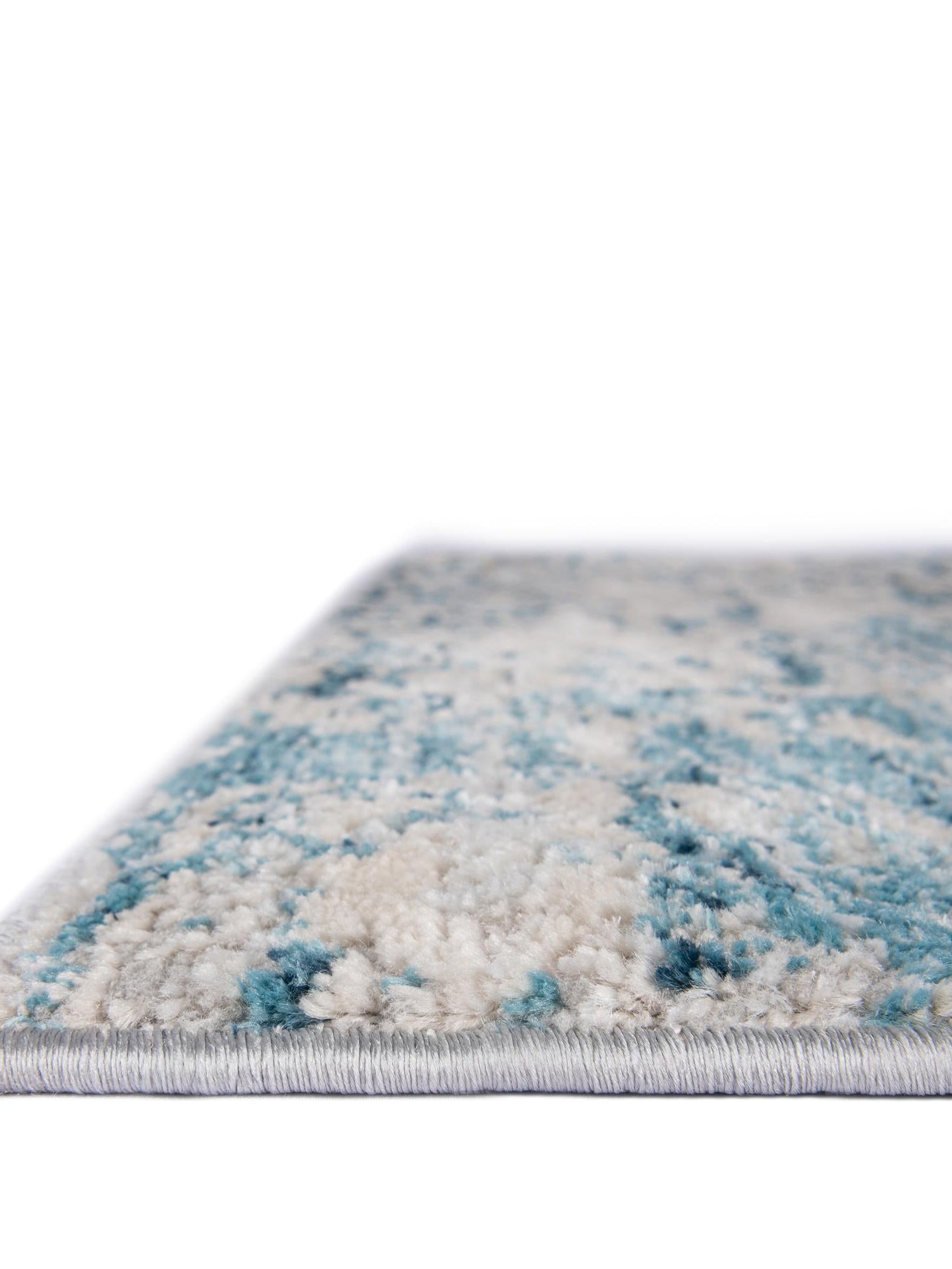 Blue 8' x 10' Oasis Rectangle Area Rug 65% Polypropylene & 35% Polyester Contemporary Carpet for Living Rooms, Bedroom, Kitchen, Dining, Office for Sale at Rug Engine