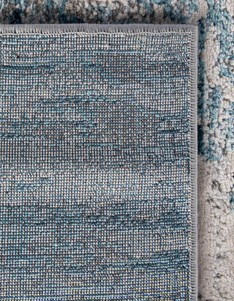 Blue 7' x 10' Oasis Rectangle Area Rug 65% Polypropylene & 35% Polyester Contemporary Carpet for Living Rooms, Bedroom, Kitchen, Dining, Office for Sale at Rug Engine