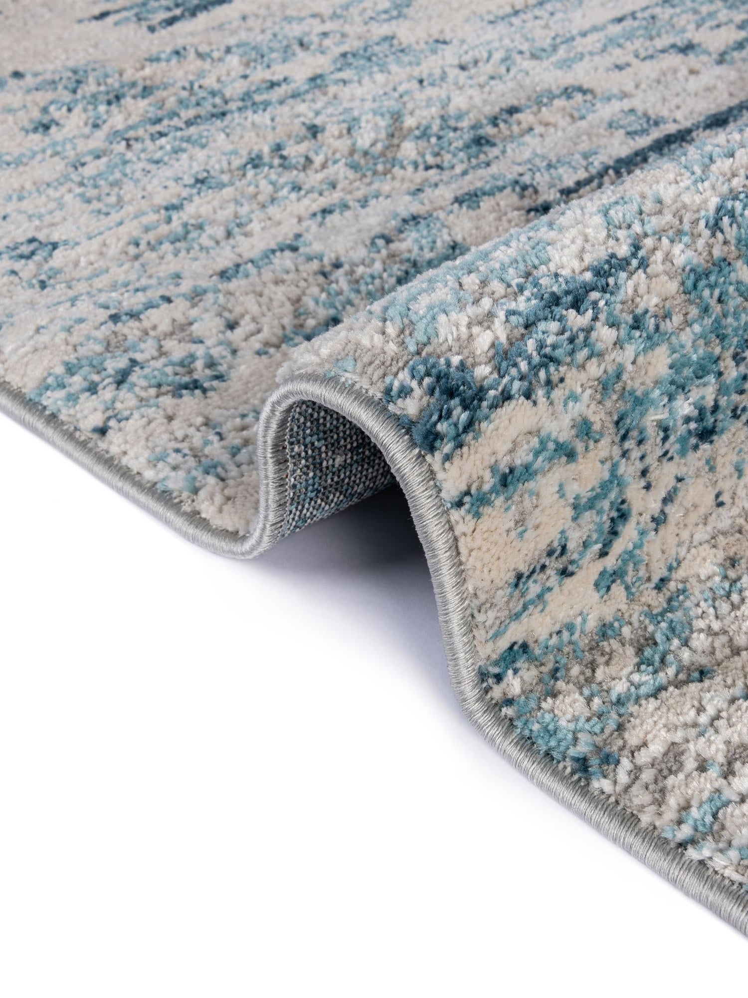 Blue 8' x 10' Oasis Rectangle Area Rug 65% Polypropylene & 35% Polyester Contemporary Carpet for Living Rooms, Bedroom, Kitchen, Dining, Office for Sale at Rug Engine