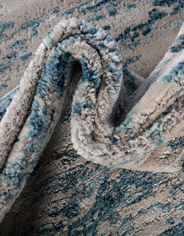 Blue 2' x 12' Oasis Runner Area Rug 65% Polypropylene & 35% Polyester Contemporary Carpet for Living Rooms, Bedroom, Kitchen, Dining, Office for Sale at Rug Engine