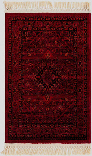 Red 2' x 3' 1 Tekke Rectangle Area Rug Classic Traditional Vintage Design Carpet for Living Rooms, Dining, Bedrooms, Office Space for Sale at Rug Engine