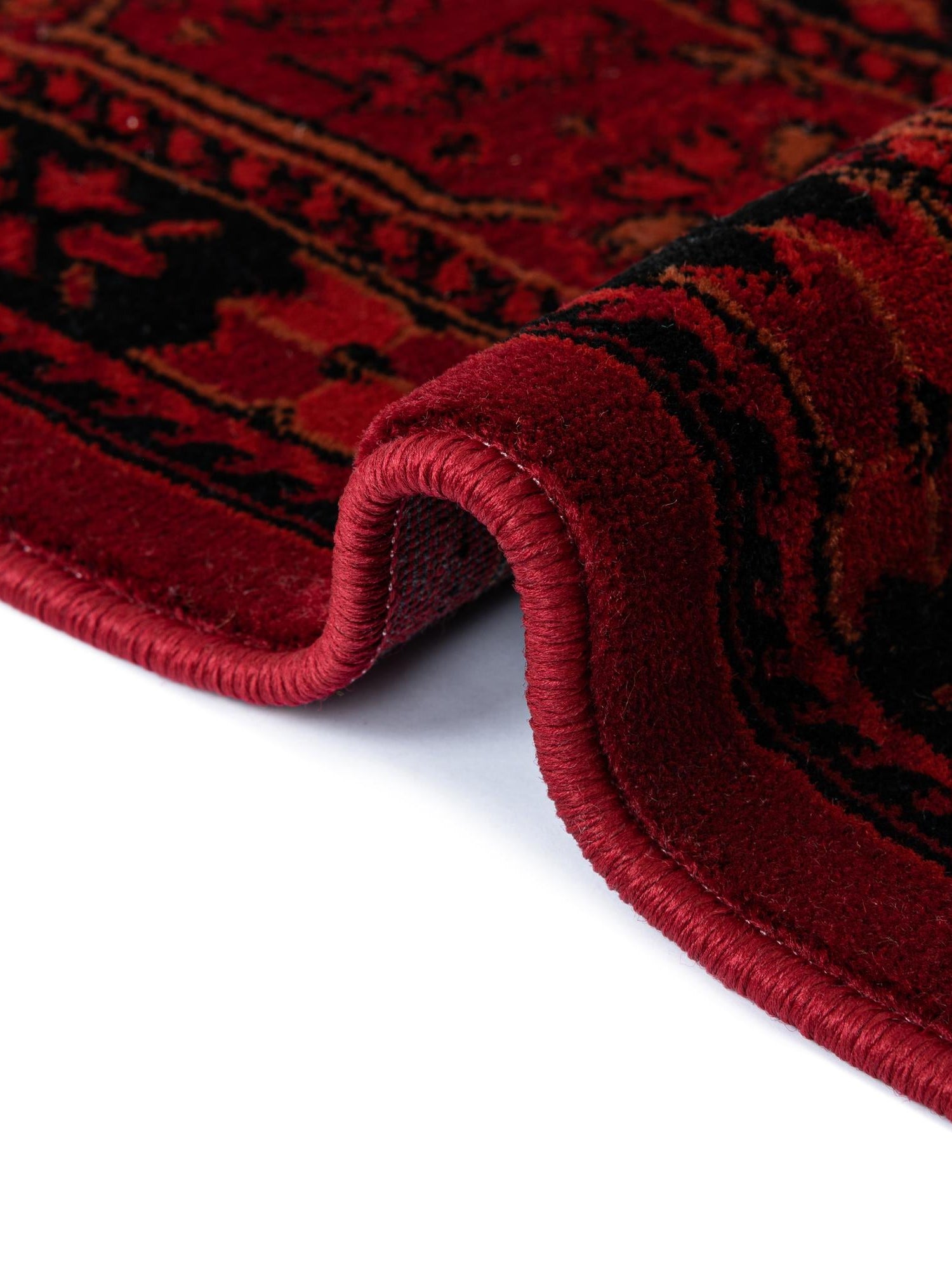 Red 4' 1 x 4' 1 Tekke Square Area Rug Classic Traditional Vintage Design Carpet for Living Rooms, Dining, Bedrooms, Office Space for Sale at Rug Engine