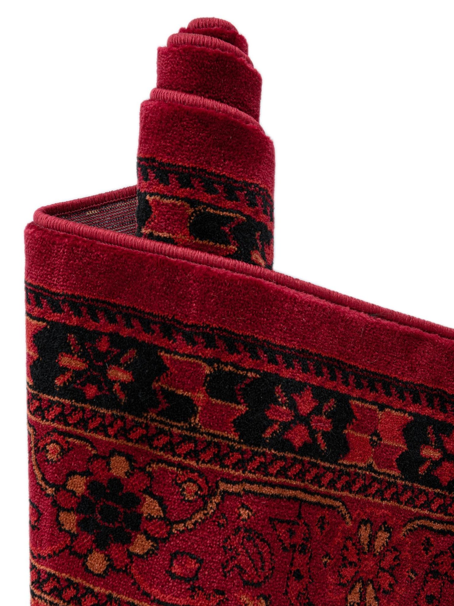 Red 4' 1 x 4' 1 Tekke Square Area Rug Classic Traditional Vintage Design Carpet for Living Rooms, Dining, Bedrooms, Office Space for Sale at Rug Engine