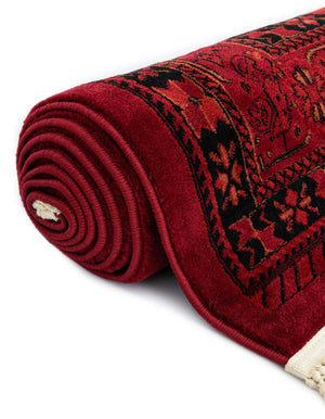Red 5' 3 x 5' 3 Tekke Square Area Rug Classic Traditional Vintage Design Carpet for Living Rooms, Dining, Bedrooms, Office Space for Sale at Rug Engine