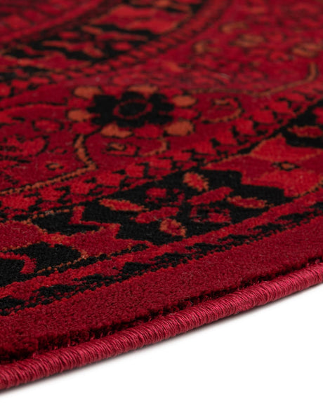 Red 5' 3 x 8' Tekke Oval Area Rug Classic Traditional Vintage Design Carpet for Living Rooms, Dining, Bedrooms, Office Space for Sale at Rug Engine