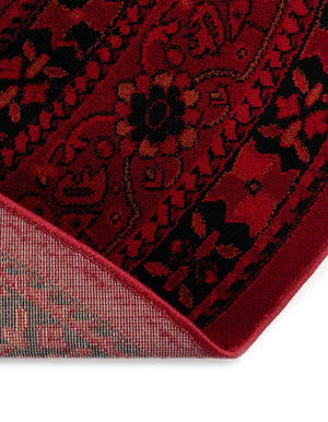 Red 4' 1 x 6' 1 Tekke Oval Area Rug Classic Traditional Vintage Design Carpet for Living Rooms, Dining, Bedrooms, Office Space for Sale at Rug Engine