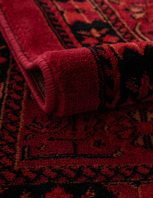 Red 5' 3 x 5' 3 Tekke Octagon Area Rug Classic Traditional Vintage Design Carpet for Living Rooms, Dining, Bedrooms, Office Space for Sale at Rug Engine