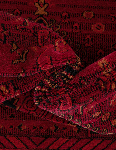 Red 5' 3 x 5' 3 Tekke Octagon Area Rug Classic Traditional Vintage Design Carpet for Living Rooms, Dining, Bedrooms, Office Space for Sale at Rug Engine