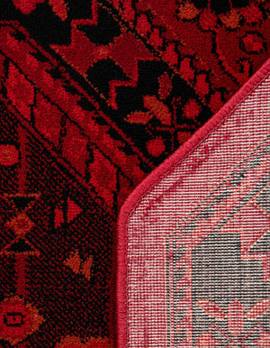Red 5' 3 x 5' 3 Tekke Octagon Area Rug Classic Traditional Vintage Design Carpet for Living Rooms, Dining, Bedrooms, Office Space for Sale at Rug Engine