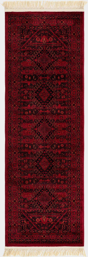 Red 2' x 6' 1 Tekke Runner Area Rug Classic Traditional Vintage Design Carpet for Living Rooms, Dining, Bedrooms, Office Space for Sale at Rug Engine
