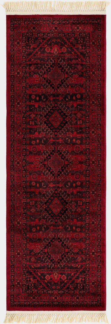Red 2' x 6' 1 Tekke Runner Area Rug Classic Traditional Vintage Design Carpet for Living Rooms, Dining, Bedrooms, Office Space for Sale at Rug Engine