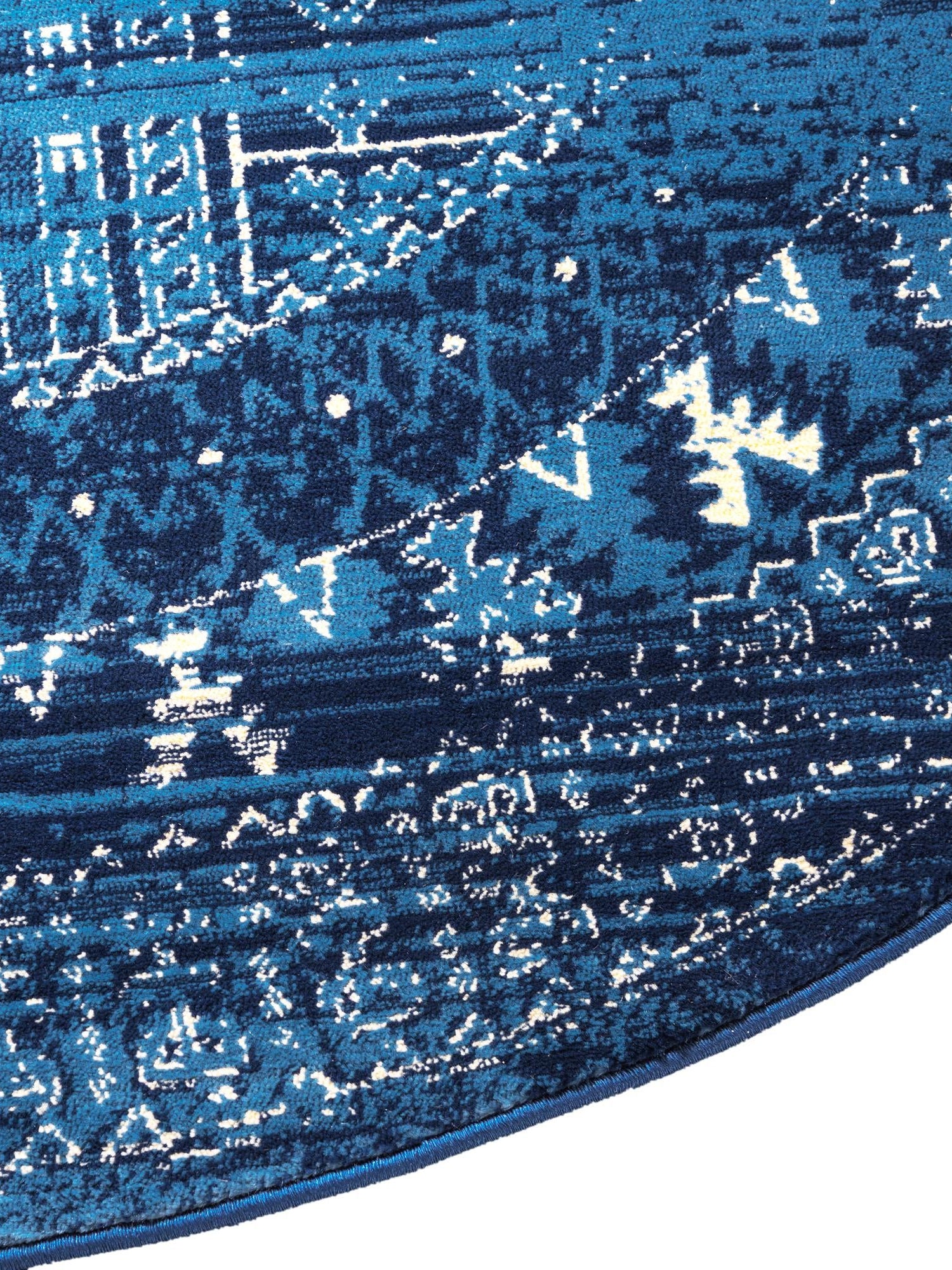 Blue 3' 3 x 5' 3 District Oval Area Rug 100% Polypropylene Easy Clean Stain Resistant Traditional Pattern Classic Carpet for Indoor Dining Living Office for Sale at Rug Engine