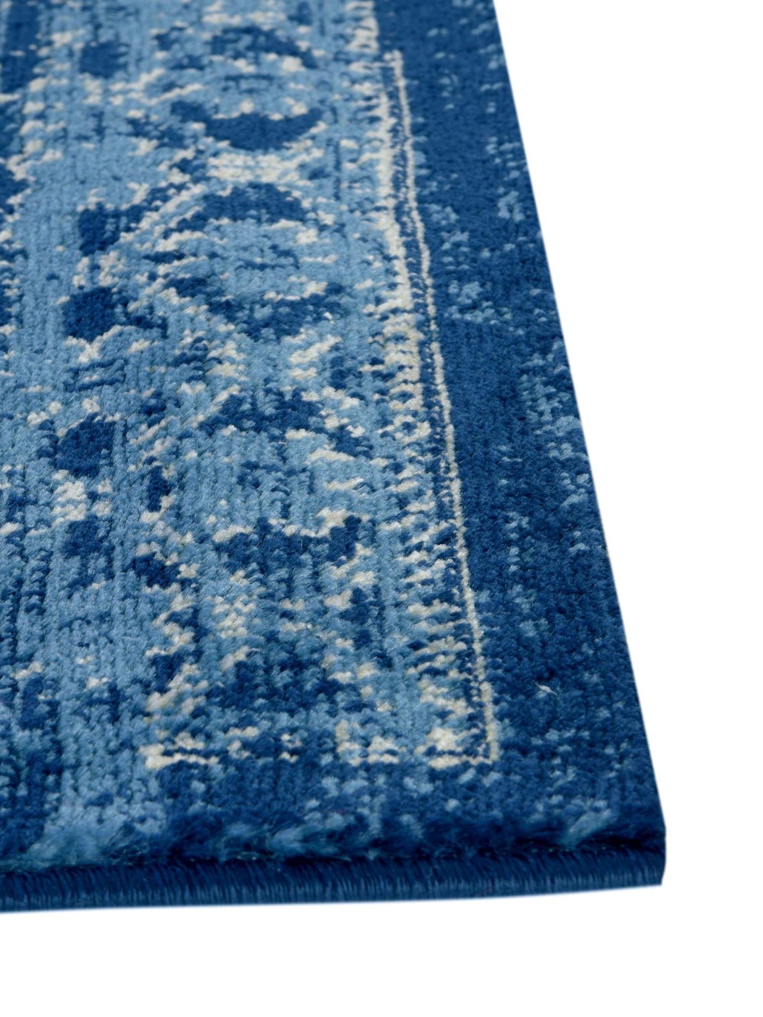 Blue 5' x 5' District Octagon Area Rug 100% Polypropylene Easy Clean Stain Resistant Traditional Pattern Classic Carpet for Indoor Dining Living Office for Sale at Rug Engine