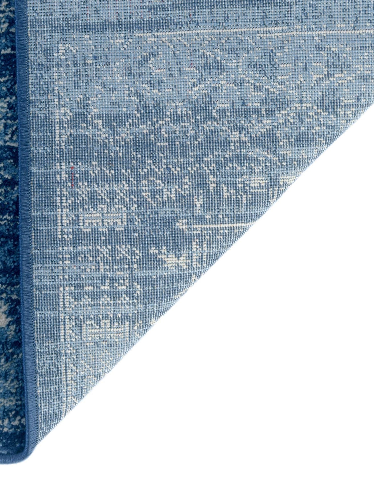 Blue 5' x 5' District Octagon Area Rug 100% Polypropylene Easy Clean Stain Resistant Traditional Pattern Classic Carpet for Indoor Dining Living Office for Sale at Rug Engine