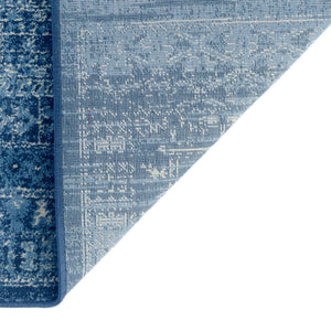 Blue 5' x 5' District Octagon Area Rug 100% Polypropylene Easy Clean Stain Resistant Traditional Pattern Classic Carpet for Indoor Dining Living Office for Sale at Rug Engine