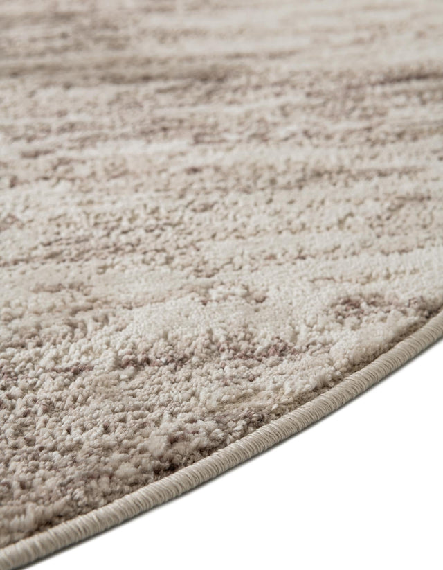 Brown 3' x 3' Oasis Round Area Rug 65% Polypropylene & 35% Polyester Contemporary Carpet for Living Rooms, Bedroom, Kitchen, Dining, Office for Sale at Rug Engine