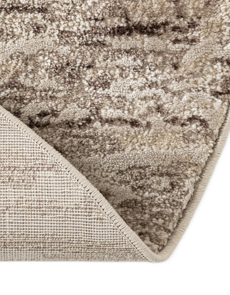 Brown 4' x 4' Oasis Round Area Rug 65% Polypropylene & 35% Polyester Contemporary Carpet for Living Rooms, Bedroom, Kitchen, Dining, Office for Sale at Rug Engine
