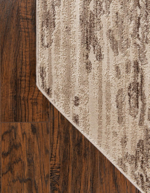 Brown 7' x 7' Oasis Octagon Area Rug 65% Polypropylene & 35% Polyester Contemporary Carpet for Living Rooms, Bedroom, Kitchen, Dining, Office for Sale at Rug Engine
